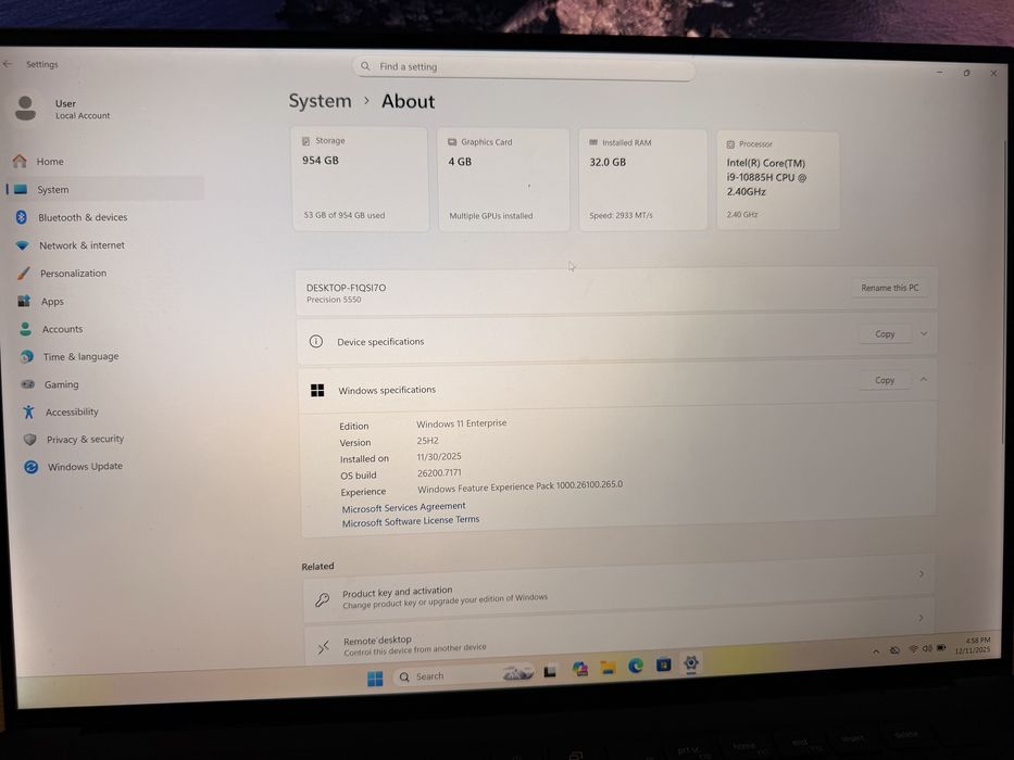 Dell Precision 5550 Workstation