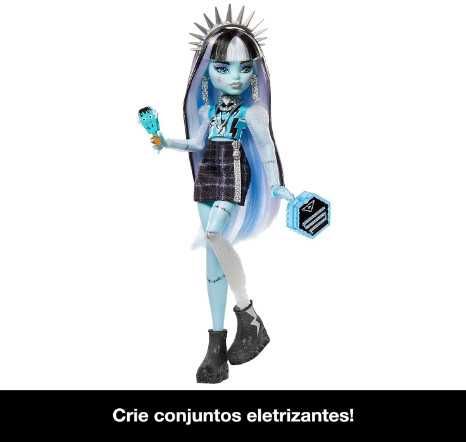 Кукла Frankie Stein Monster High, гардероб с 19 изненадващи модни аксе