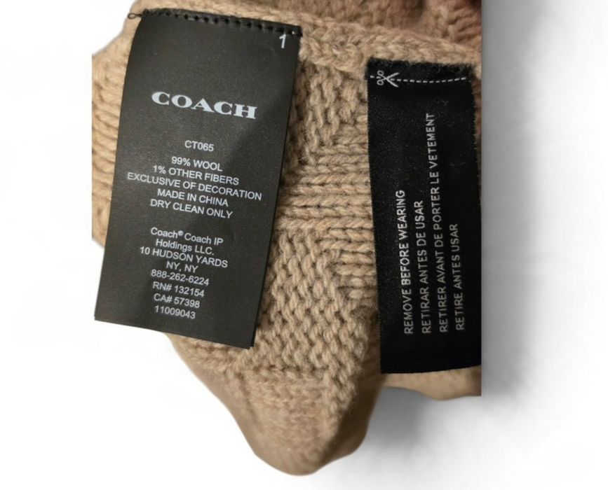 Пуловер Coach 100 вълна