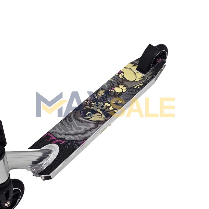 Детска тротинетка черна сива скутер scooter трикове алуминиева про