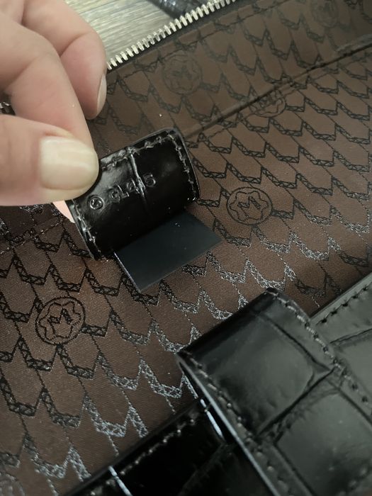 Geanta de laptop Montblanc Black Croc