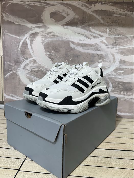 Balenciaga Triple S x Adidas Black White