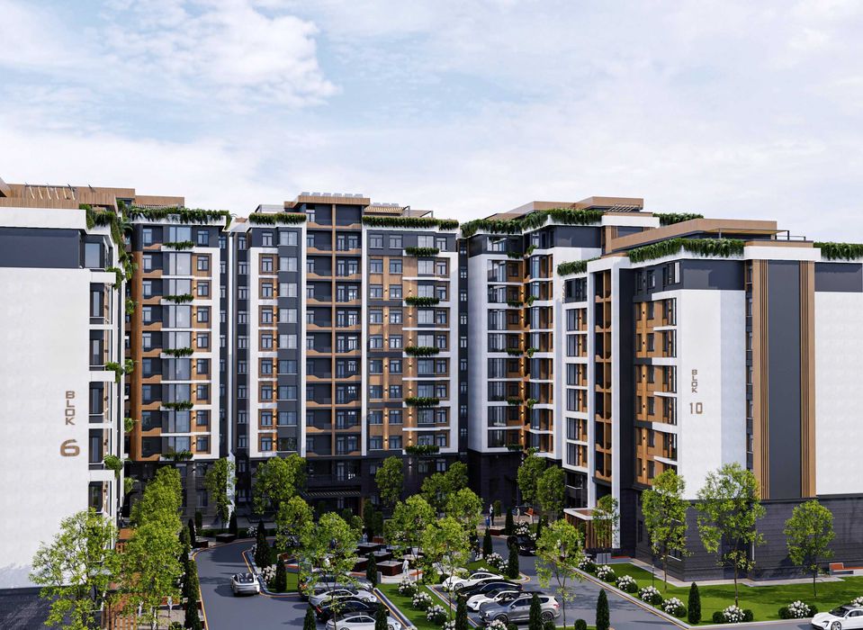 Просторная 1-комн квартира 44,3 м² в ЖК у парка Фуркат| Рассрочка