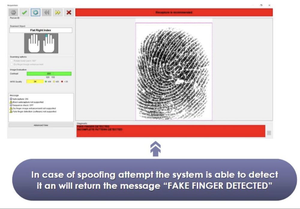 Scanner Biometric profesional Thales Fingerprint Scanner CSD201i