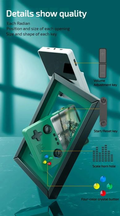 Consolă de jocuri portabilă multi-sistem X6