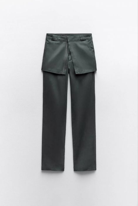 Брюки зара цветом хаки