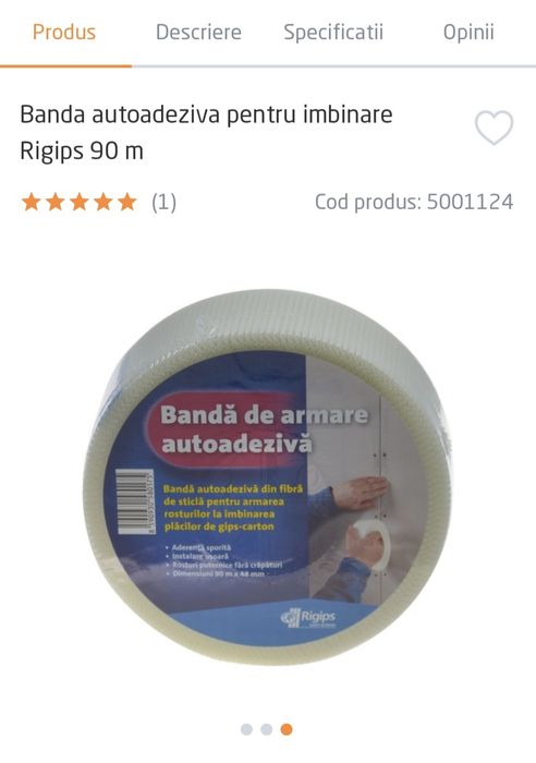 Materiale constructii: Nida Profesional chituire si finisare rigips + banda UD + banda rigips + Savana baie si bucatarie + chit gresie