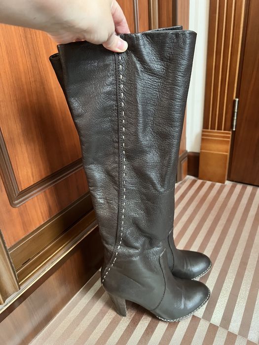 Кожаные сапоги как новые