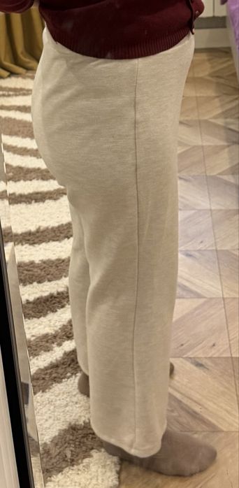 Брюки белые трикотажные