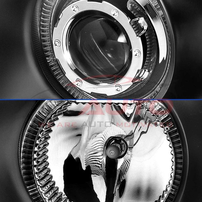 Тунинг фарове с Angel Eyes за BMW E39 (1997–2003) – черни, с крушки