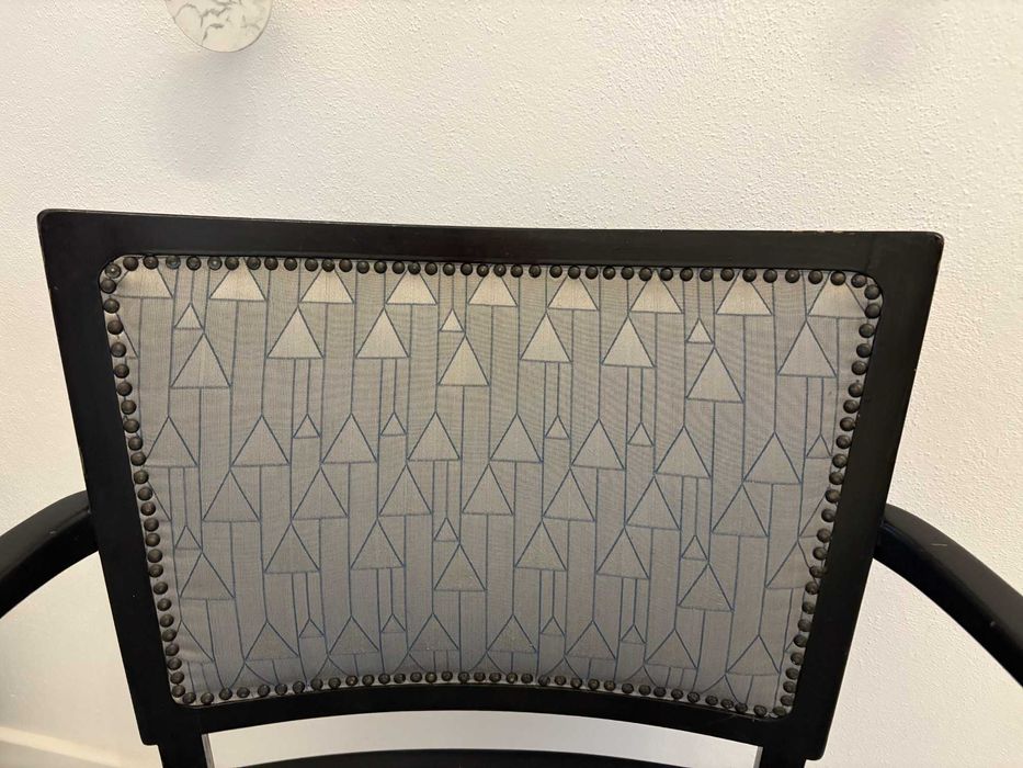 Scaun fotoliu Otto Wagner, tapiterie Joseph Hoffmann Art Nouveau Viena