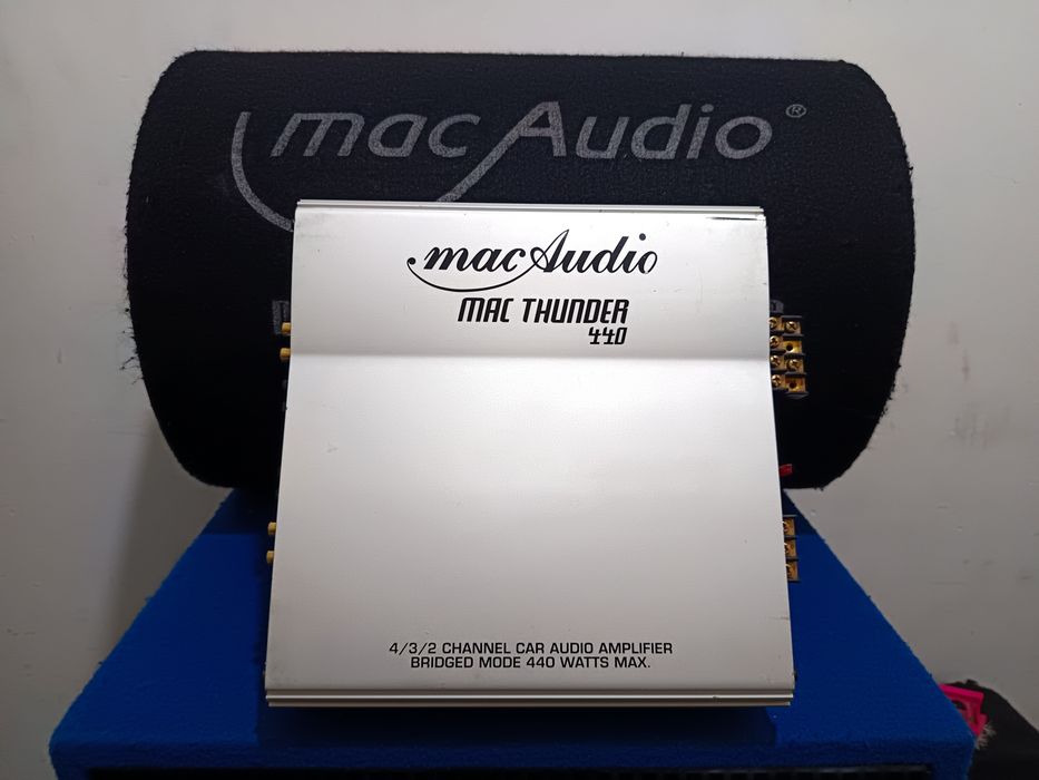Pachet statie Subwoofer auto mac audio 12 inch 300 rms amplificator bass masina auto