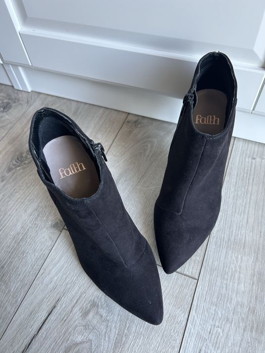 Botine dama din imitatie de piele intoarsa