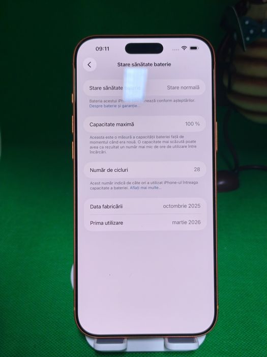 Iphone 17 Pro  Max Orange 28 cicluri* Garantie * Buy Back