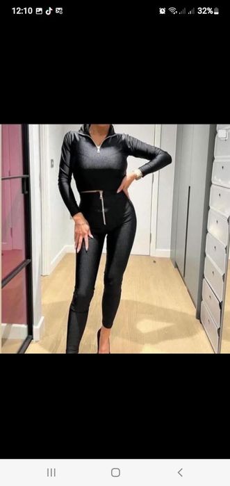 Colanți licra cu fermoar