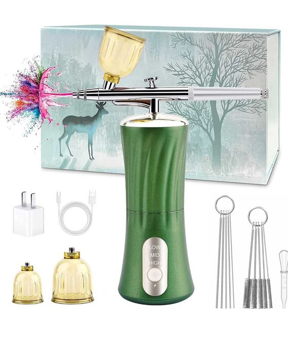 Daakro 2024 Wireless Airbrush Set 30PSI ръчен безжичен грим,нокти,лице