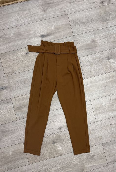 Pantaloni Asos maro XS curea in talie ajustabili XXS-XS