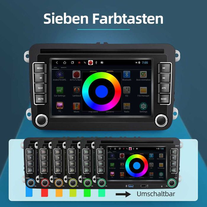 Промоция Мултимедия за VW PASSAT GOLF TOURAN CADDY JETTA, 7 инча,Wi-Fi