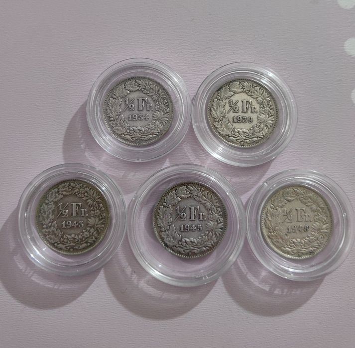 5 Швейцарски 1/2 Франк – Хелветия (1934–1948)