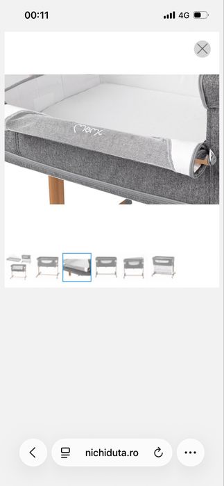 Patut Co-sleeper 4in 1 stare nou + saltea cocos