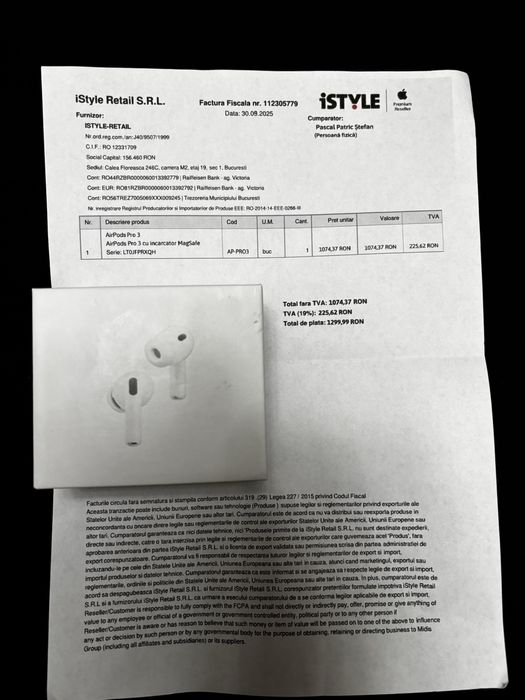 Vand Airpods Pro 3 (2025)