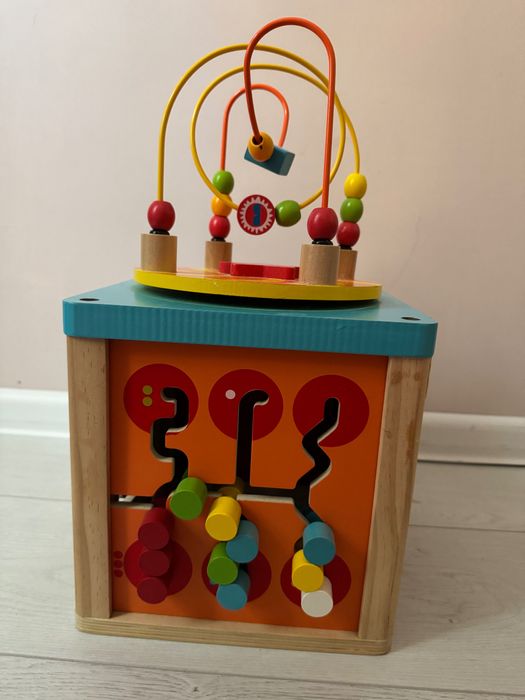 Дървен куб 5 в 1, Activity cube Монтесори