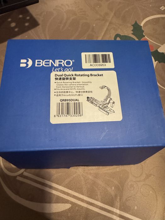 Продавам BENRO QRB95 DUAL въртяща скоба за статив за фотоапарат