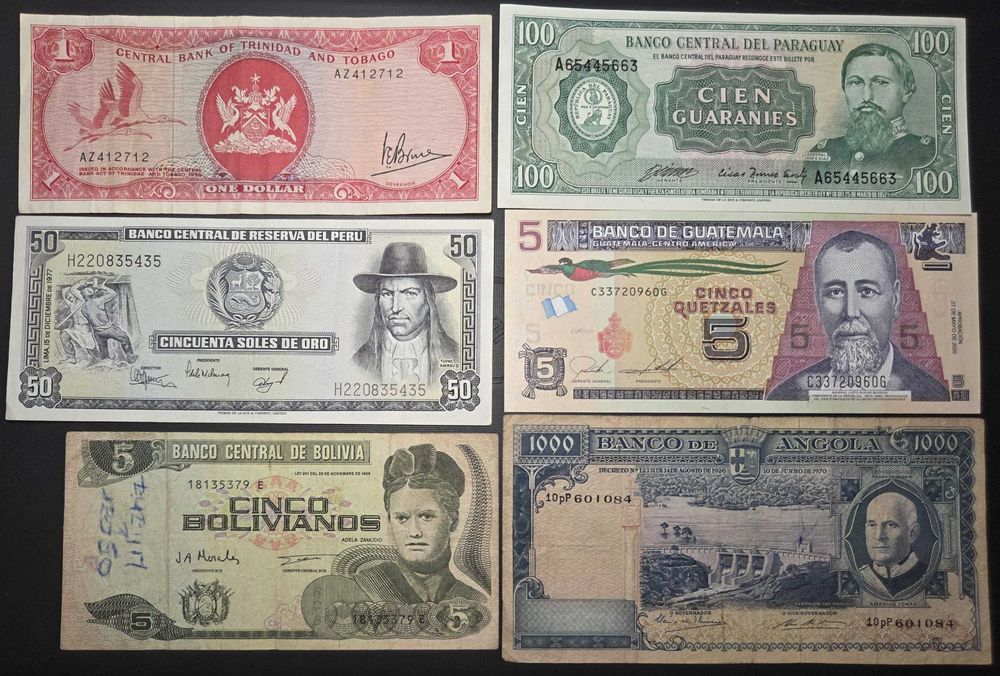 Vând un set de 24 bancnote pentru un colecționar începător.