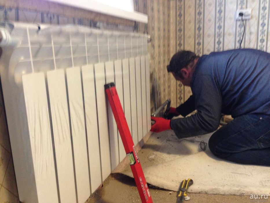 Отопления установка батарей кател