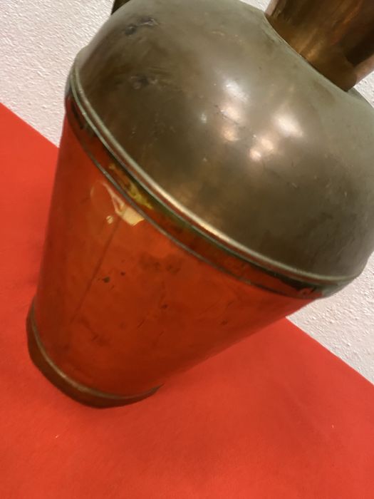 Огромна медна кана ваза ръчна изработка колекционерска