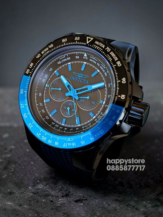 INVICTA Aviator blue/black 50 mm, Инвикта нов ръчен часовник