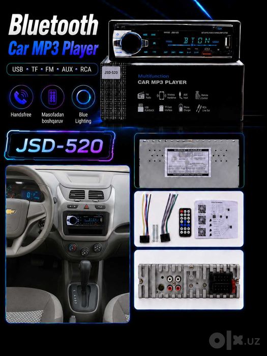 Avtomagnitola JSD-520 Bluetooth USB FM Автомагнитола JSD-520