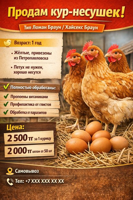 Куры несушки с петропавласка