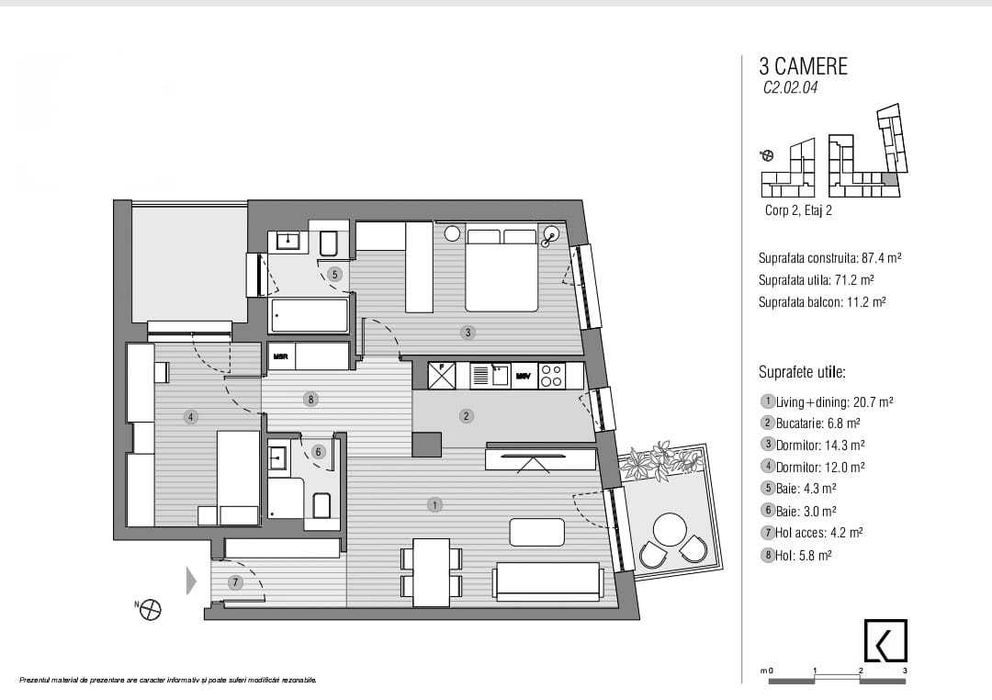 Apartament 3 camere Sibiu