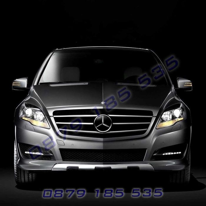 Хром лайсна предна броня Mercedes R W251 мерцедес части добавка р клас