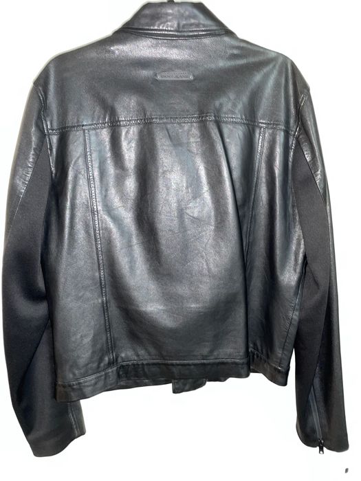 DKNY Men's Leather Motorcycle Jacket