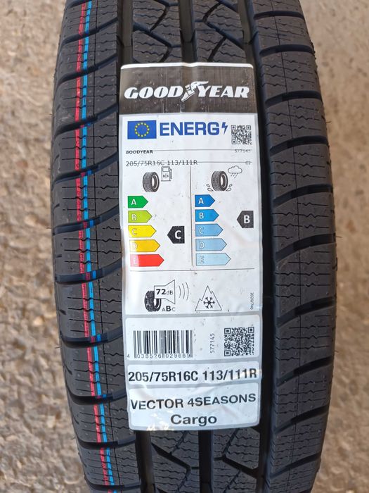 Нови бусови гуми 205/75 R16C Goodyear Cargo 4Seasons 113/111R XL