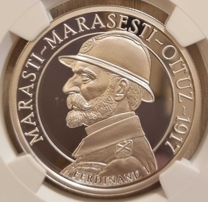 Moneda BNR 10lei argint Marasesti, Marasti, Oituz gradata NGC PF 68 UC
