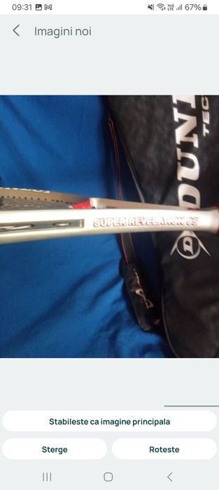 Racheta Paleta Tenis - Dunlop Carbon + Husa originala - stare perfecta