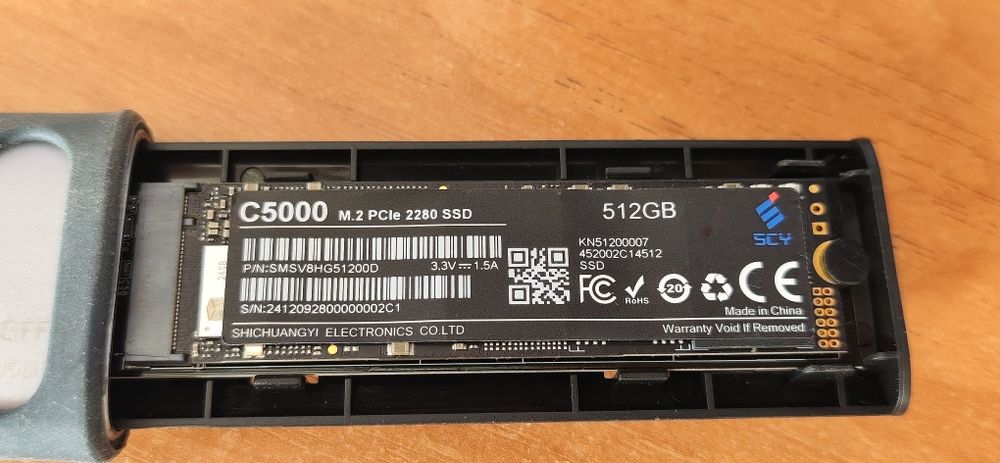 M.2 NVMe SSD на 512 Гб