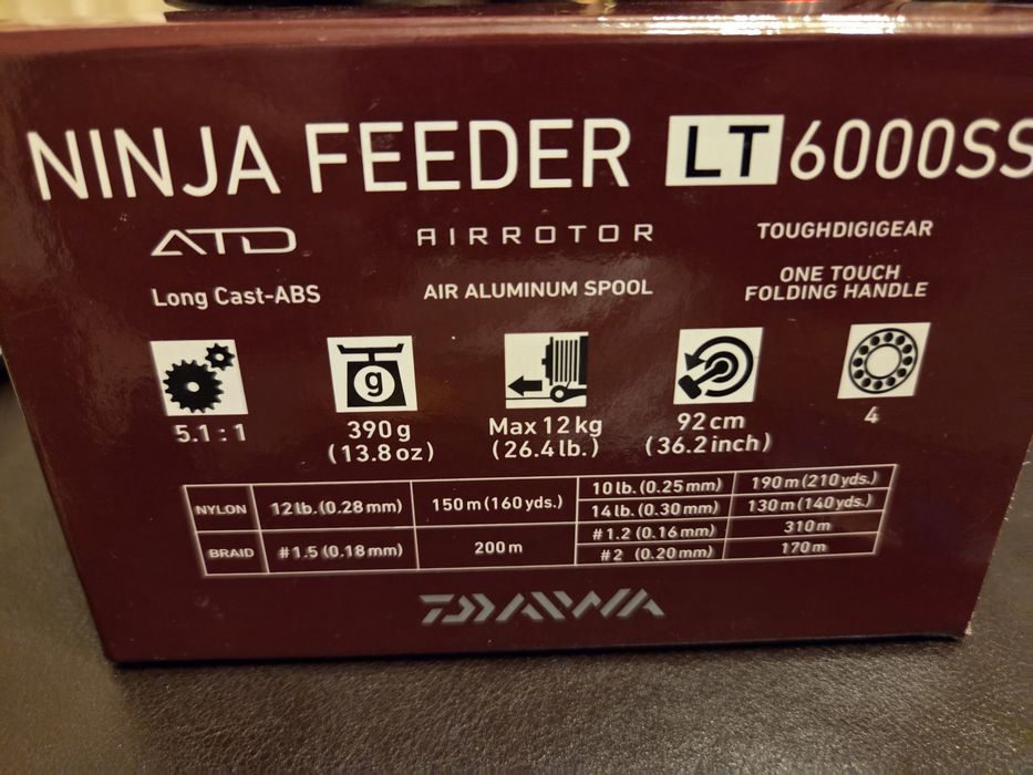 Daiwa Ninja LT6000SS,feeder,frana rapida,tambur rezerva