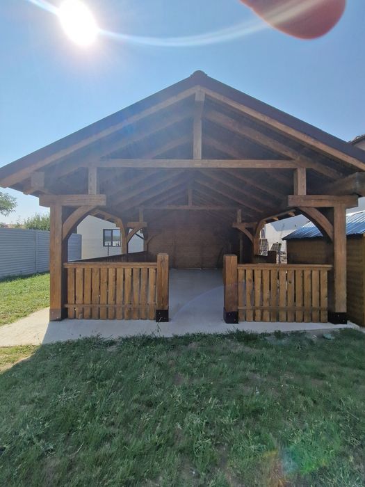 Pergole-Foisor- Terasa-Carport auto  poduri lemn  fier  piatra.