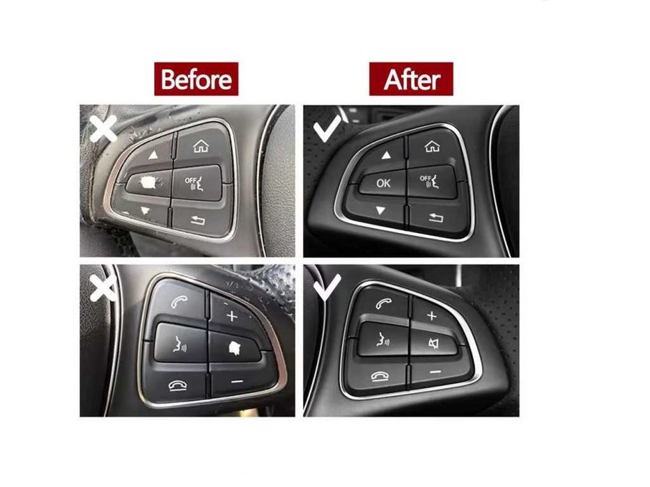 Капачета за бутони на волан за Mercedes C-Class W205 Pre-Face