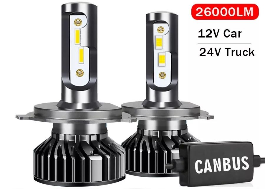 Set Becuri Ledi H1 H3 H4 H7 H8 H11 12-24V Canbus 26000LM 150W/set