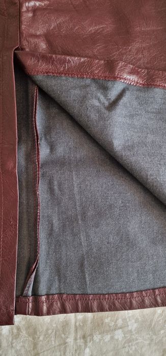 Юбка эко кожа, бордо