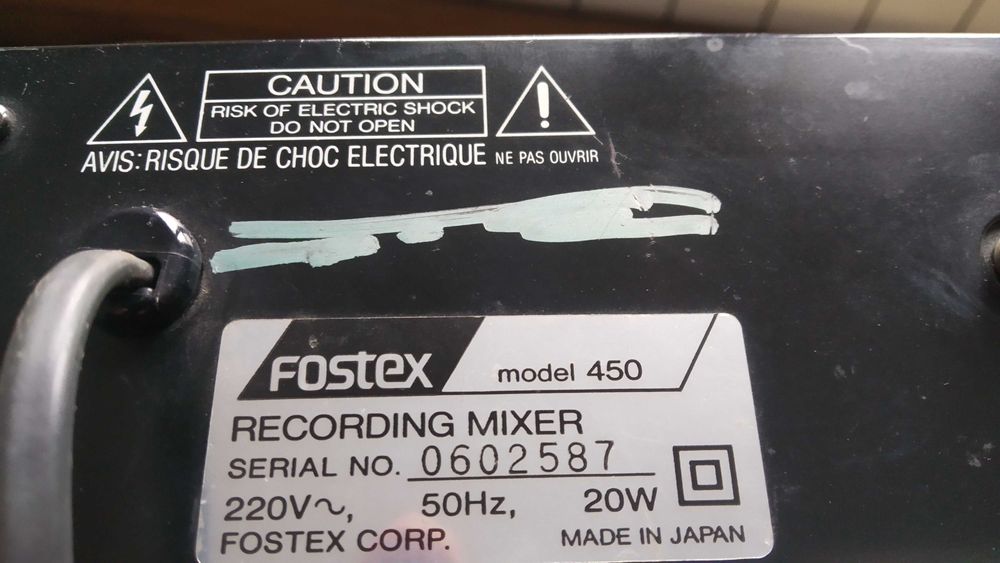 Миксер  най-висок аналогов клас FOSTEX MODEL-450