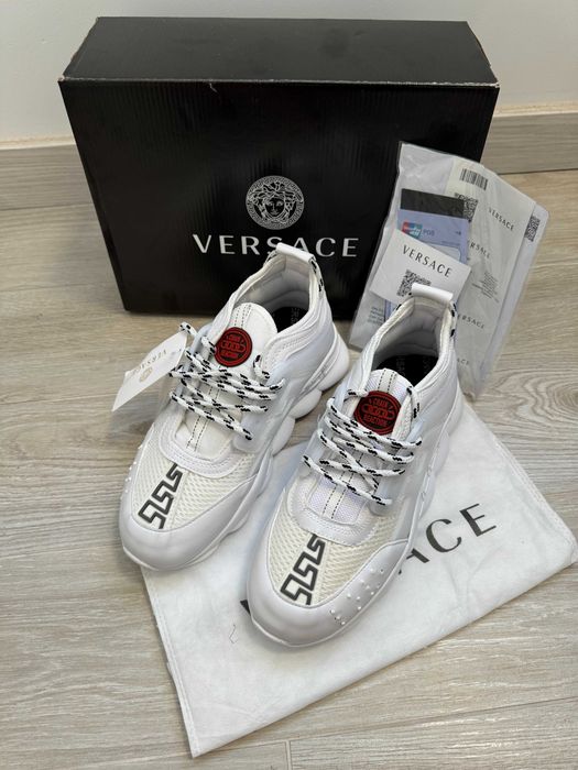 Adidasi VERSACE Chain Reaction Black - Produs Nou - Full Box