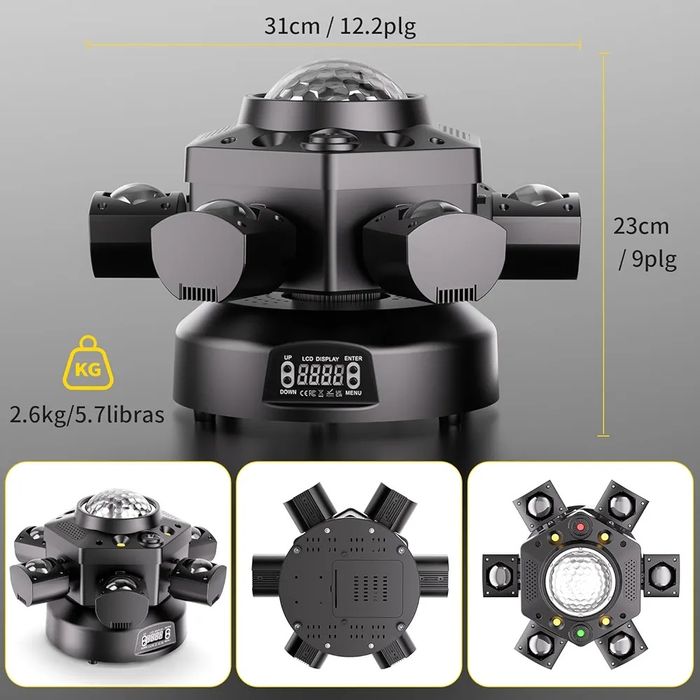 150 W Mini Moving Head Light RGBW Disco Light with Disco Ball DMX512