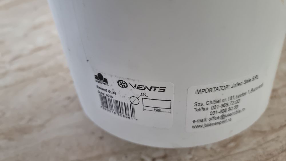 Teava evacuare hota + grila gravitationala si Tevi plastic