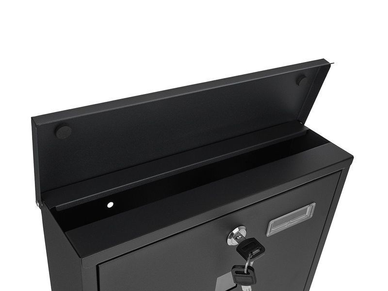 Пощенска кутия 34х30.7х10 см черна